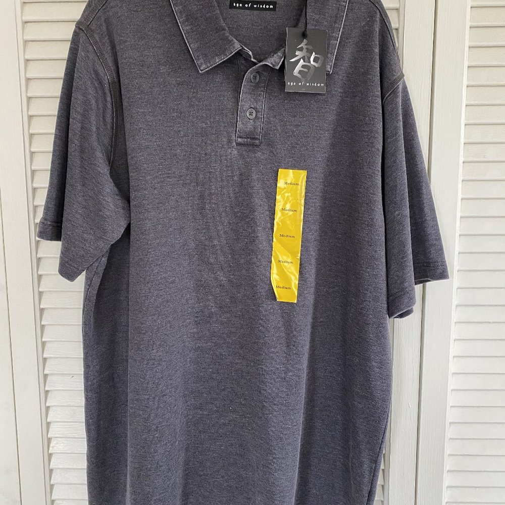 Men's heather grey polo shirt (*NWT)